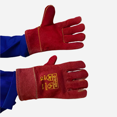 GRANGE RED HEAT LEATHER GLOVE - WRIST LENGTH