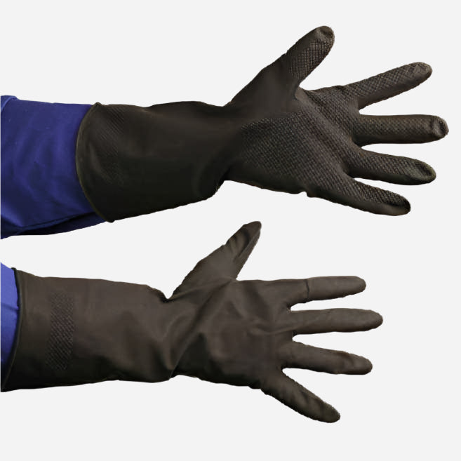 GRANGE TEXTURED NITRILE CHEMICAL GLOVE - BLACK 30CM