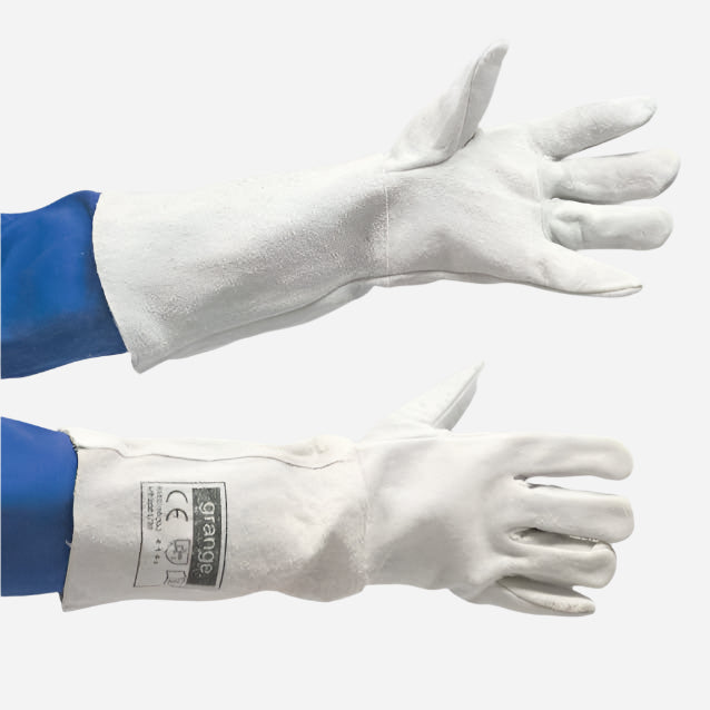GRANGE CHROME LEATHER GLOVE - ELBOW LENGTH