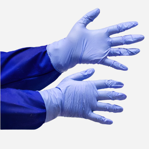 GRANGE DISPOSABLE NITRILE EXAMINATION GLOVE - BLUE NON-POWDERED