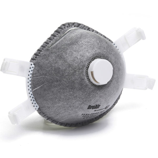 DROMEX VALVED DISPOSABLE ACTIVE CARBON MOULDED FFP3 MASK