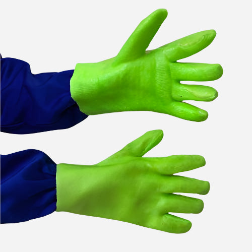 GRANGE PVC HEAVYWEIGHT TERRY-PALM GLOVE - GREEN 27CM