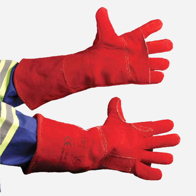 GRANGE SUPERIOR RED HEAT LEATHER GLOVE - ELBOW LENGTH