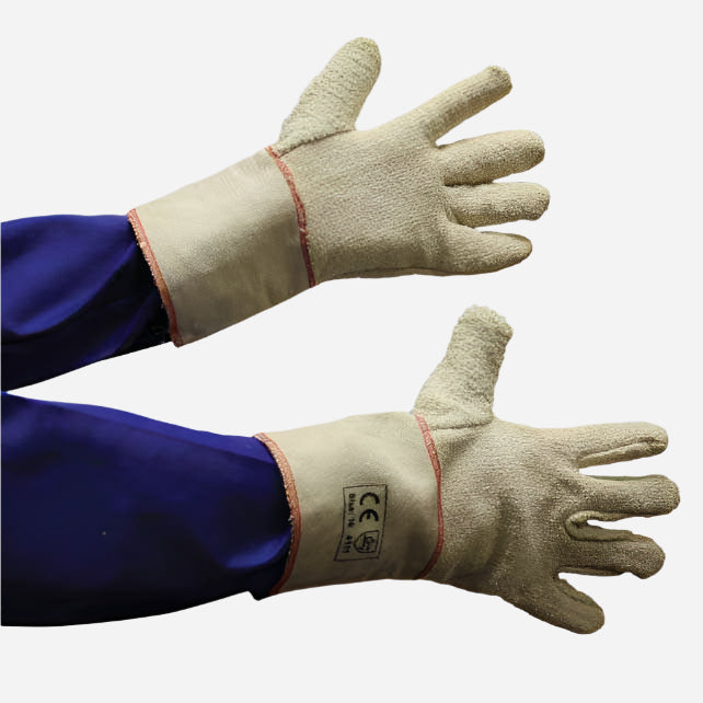GRANGE TERRY TOWELLING COTTON GLOVE - CANVAS CUFF 10CM