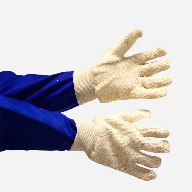 GRANGE TERRY TOWELLING COTTON GLOVE - KNITWRIST