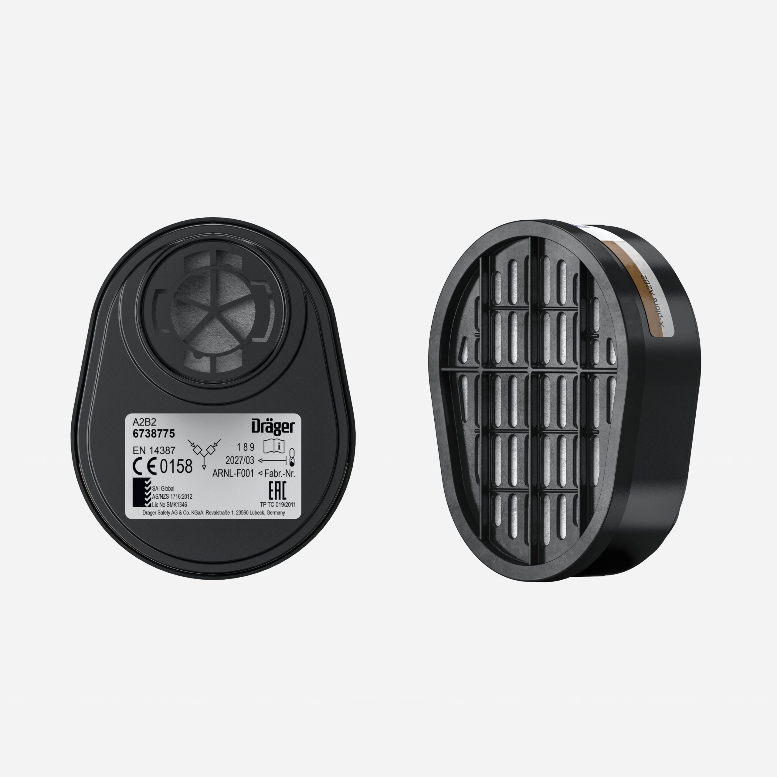 DRÄGER X-PLORE BAYONET GAS FILTER - A2B2