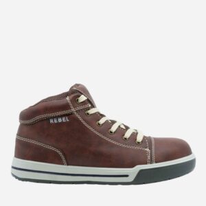 REBEL HI-TOP SAFETY BOOT - BROWN